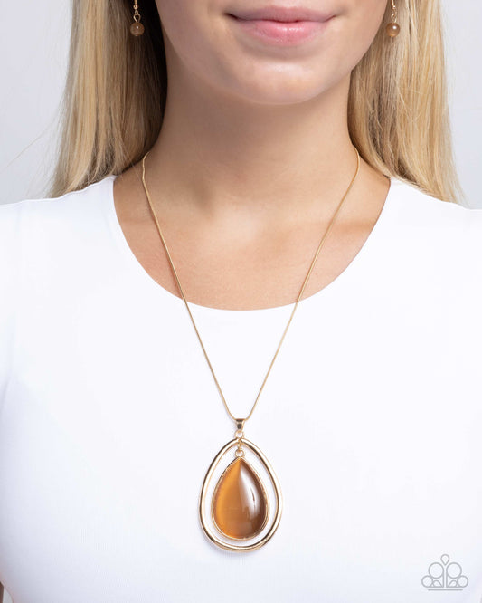 Stunning Session - Brown Necklace