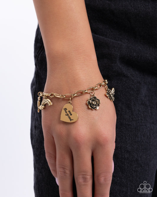 Positive Outlook - Gold Charm Bracelet