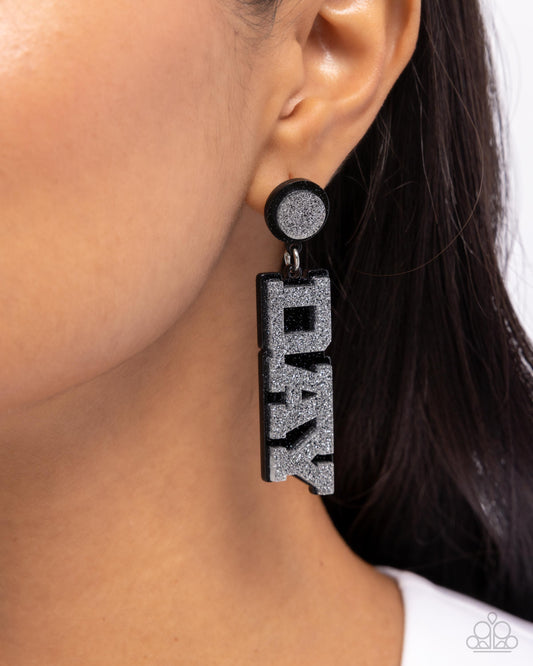 Home Game - Black Seed Bead Earring