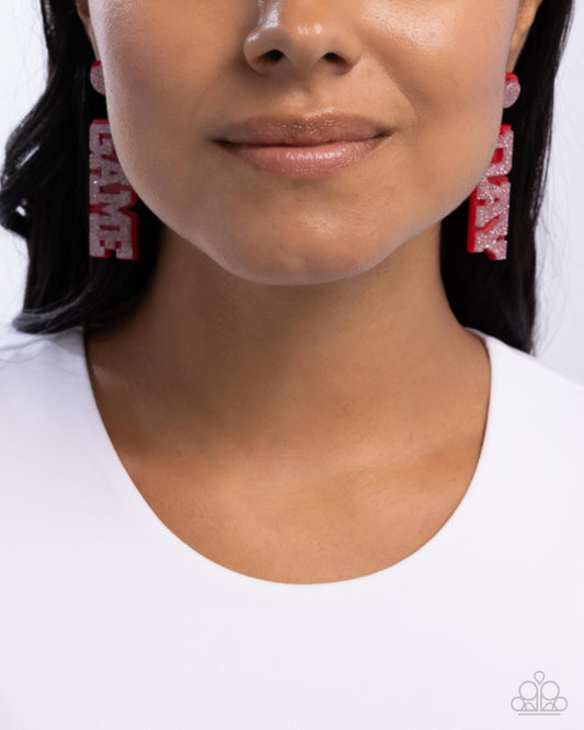 Home Game - Red Seed Bead Earring