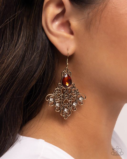 Lattice Legacy - Brown Earring