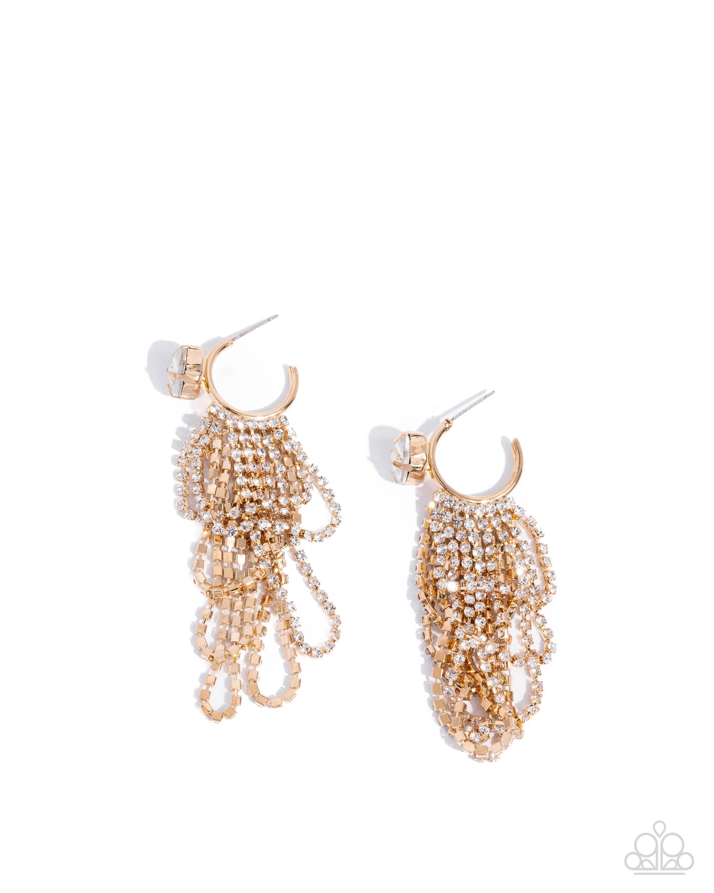 Complete Look! Never Enough Elegance - Gold Necklace & Earring Set