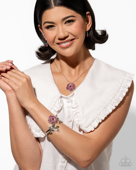 Blossoming Belle - Pink Necklace & Bracelet Set (LOP 04-25)