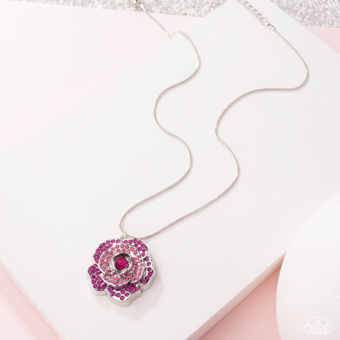 Blossoming Belle - Pink Necklace & Bracelet Set (LOP 04-25)