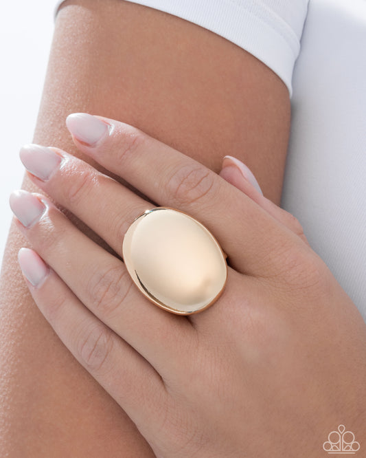 Omniscient Oval - Gold Ring