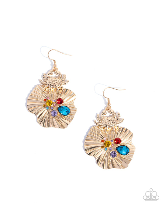 Capricious Crab - Gold Earring