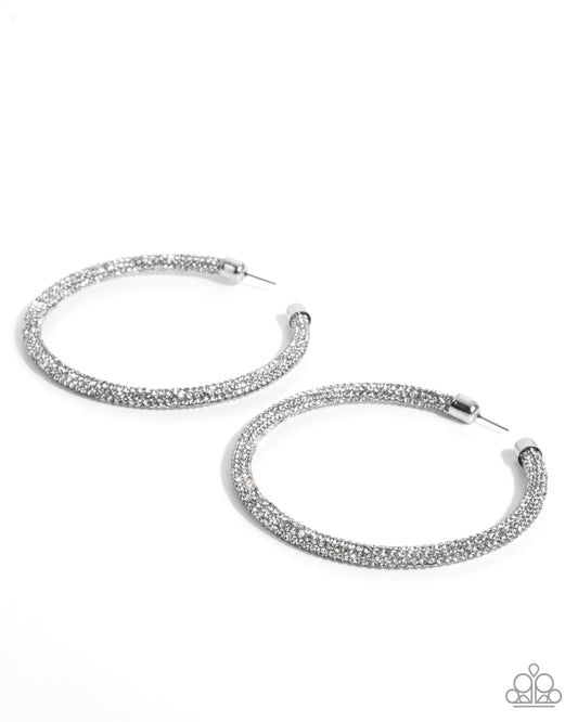 Classy Condition - White Hoop Earring (LOP 05-25)