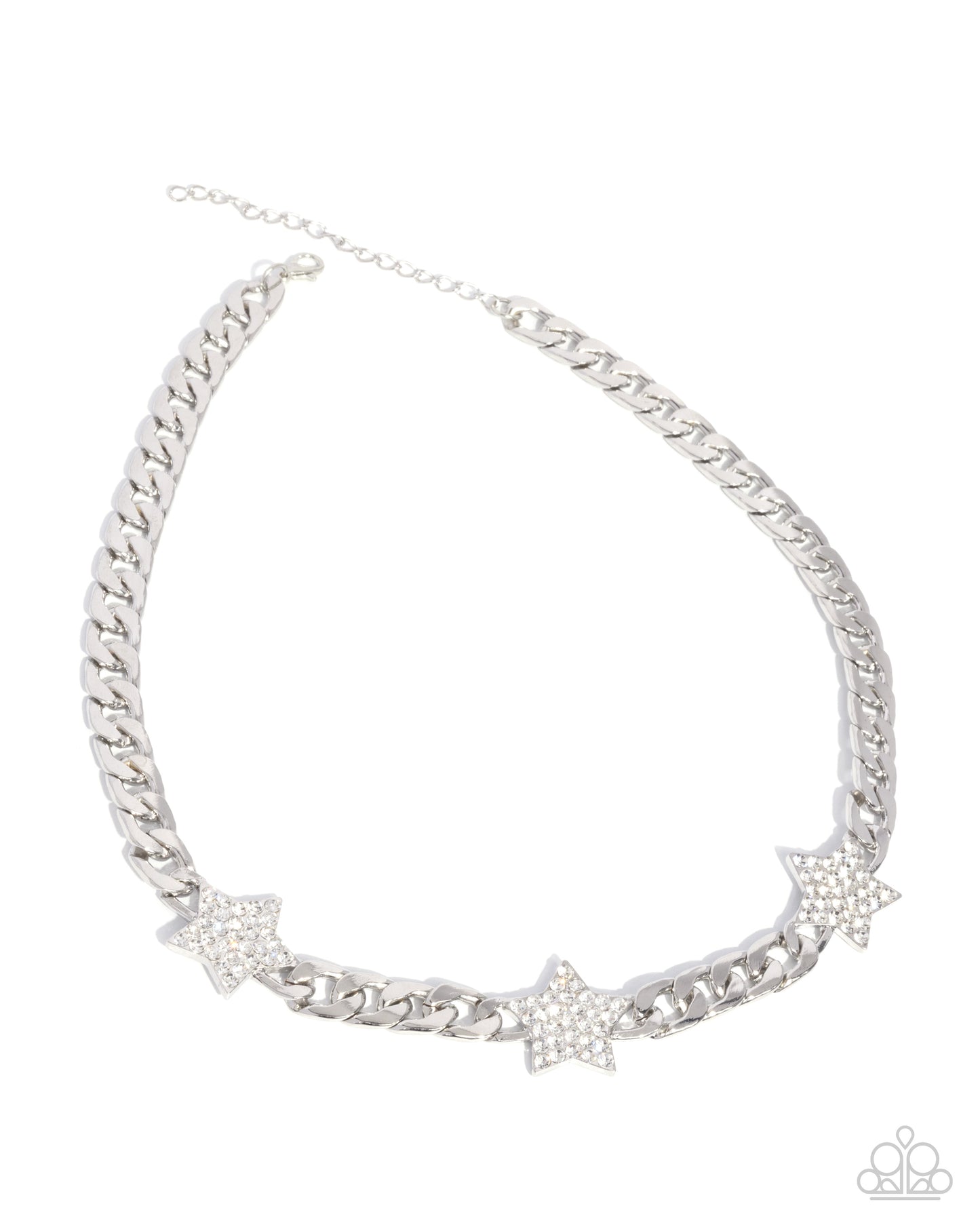 Uncle Sam Stars - White Necklace