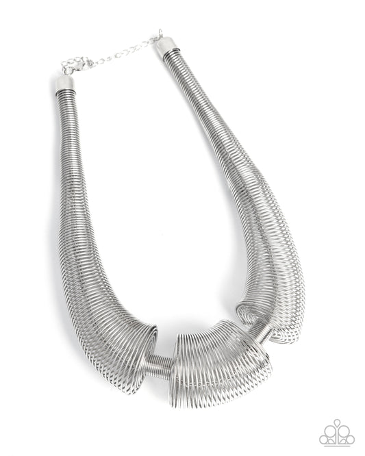 Carefree Coils - Silver Necklace