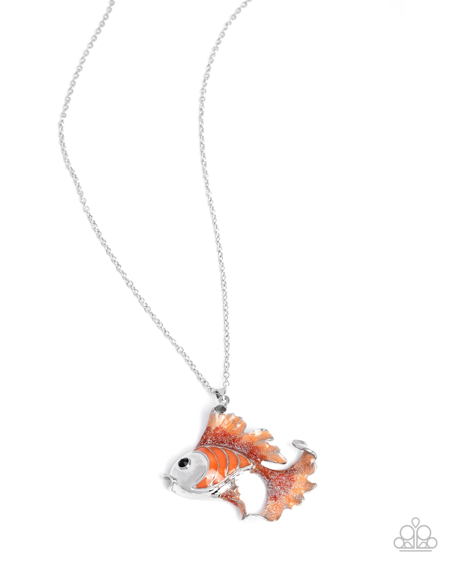 Flashy Fish - Orange Necklace