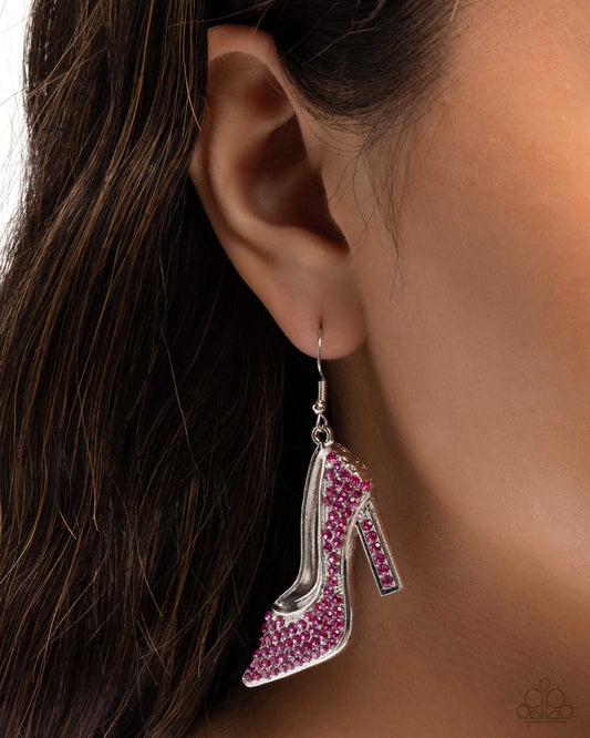 Wedding Shoes - Pink Earring
