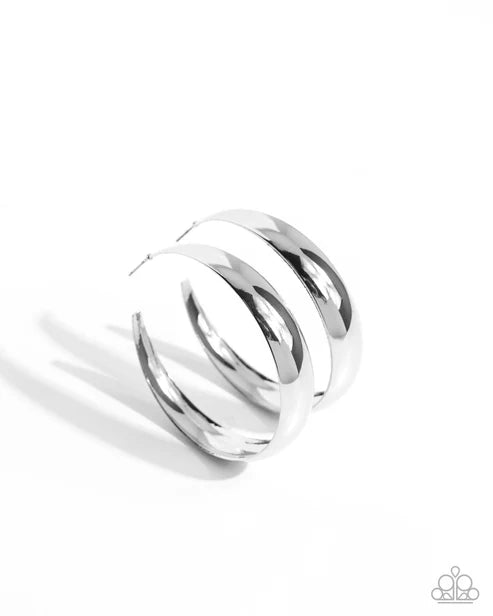 Gravity Generosity - Silver Hoop Earring (LOP 03-25)