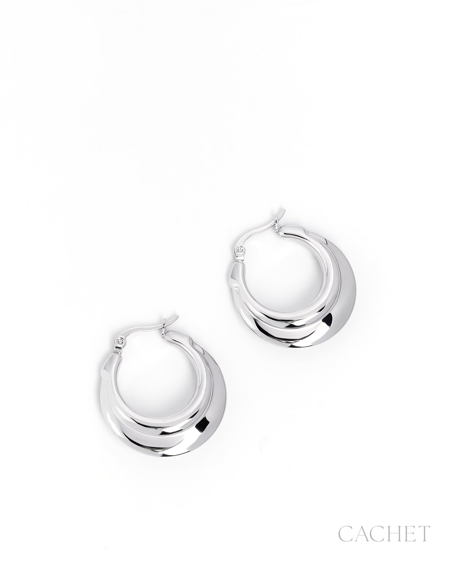 Prava - Silver Hoop Earring by CACHET