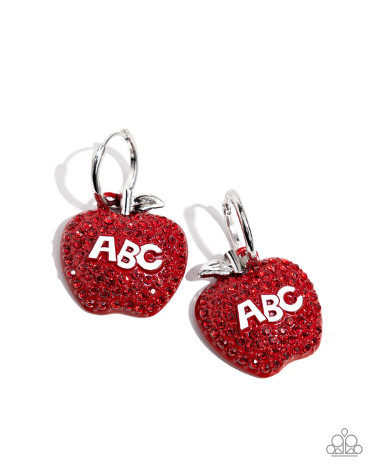 Adorable ABCs - Red Hoop Earring (LOP 07-25)