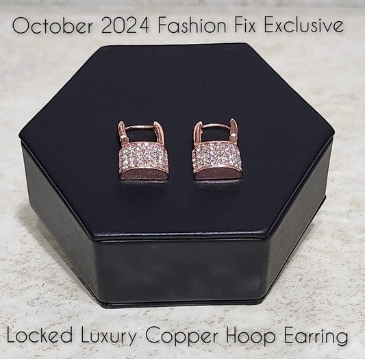 Locked Luxury - Copper Hoop Earring