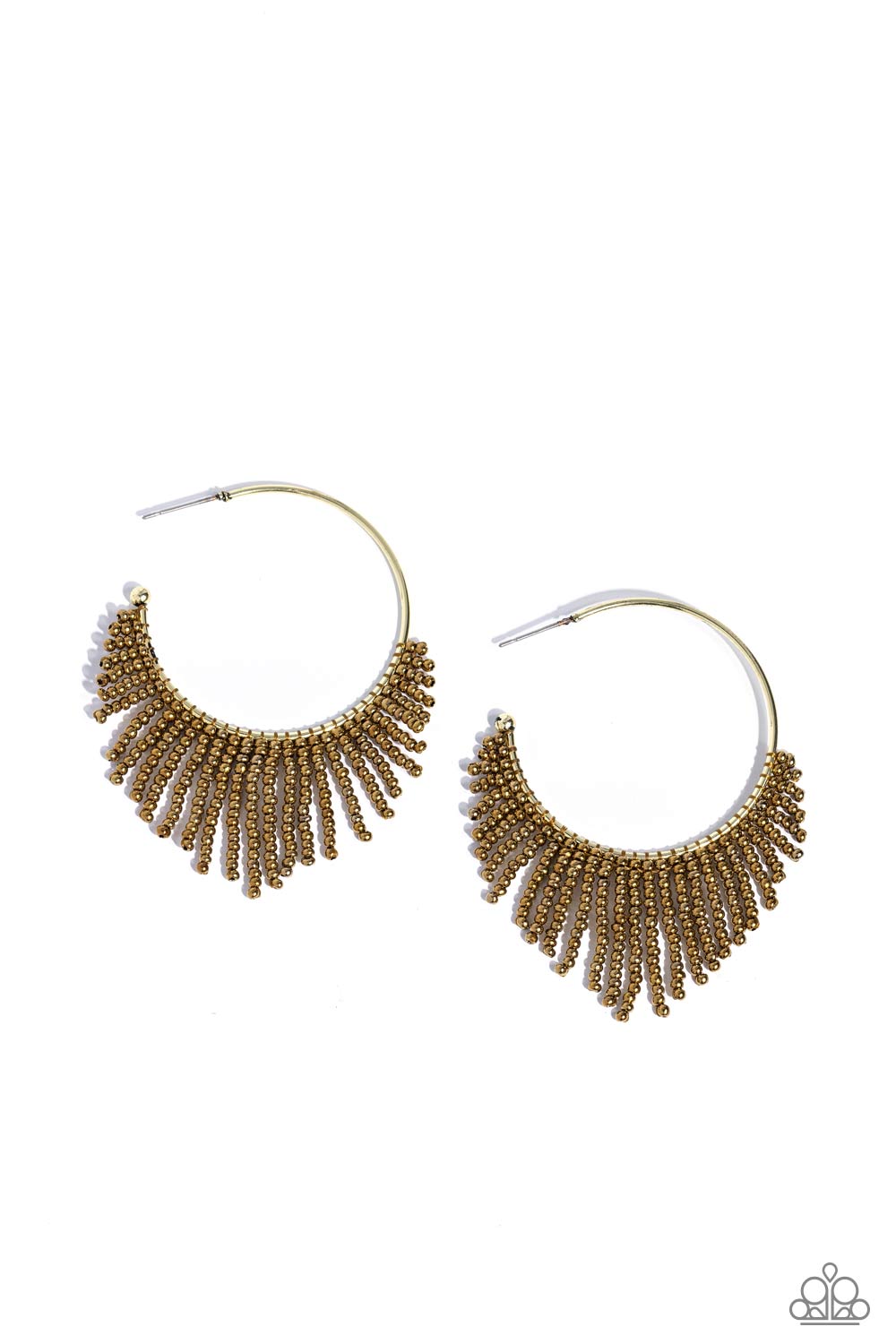 Tailored Tassel - Brass Hoop Earring