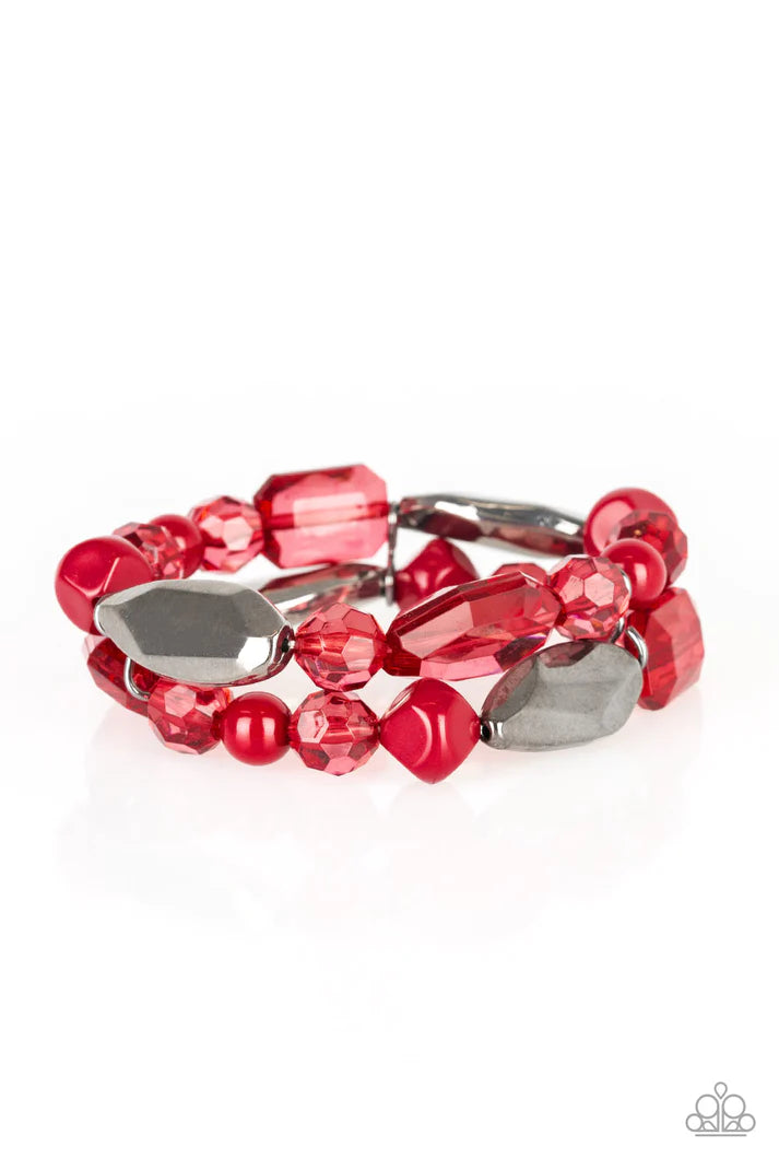 Rockin' Rock Candy - Red Bracelet