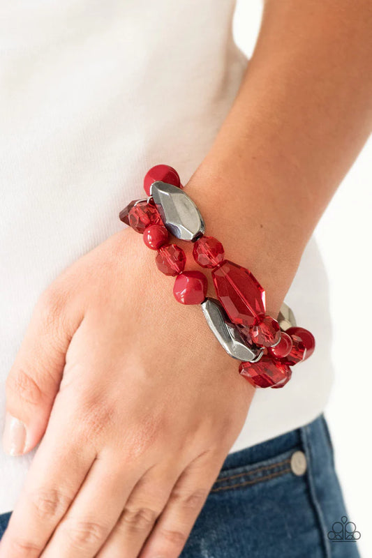 Rockin' Rock Candy - Red Bracelet