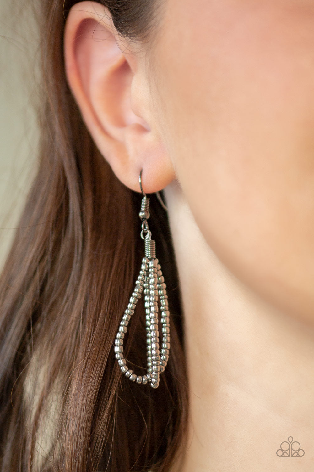 Brazilian Brilliance - Silver Seed Bead Necklace