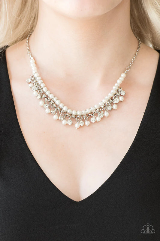 A Touch Of CLASSY - White Necklace