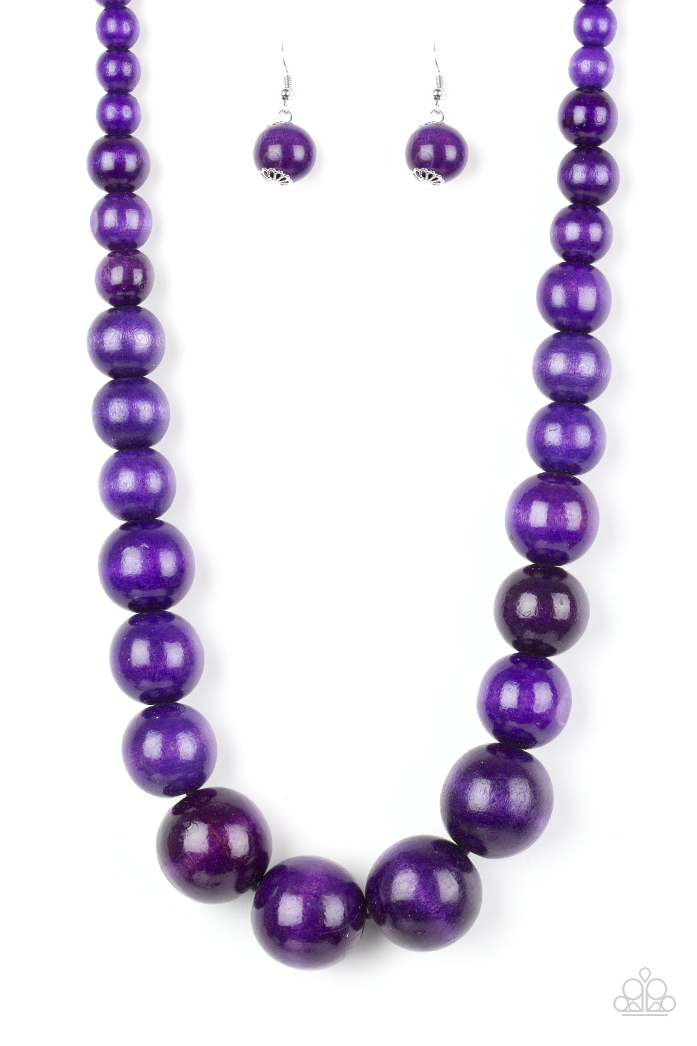 Effortlessly Everglades - Purple Wood Necklace