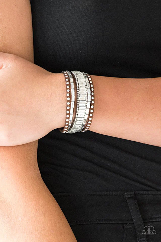 Rock Star Rocker - Brown Urban Bracelet