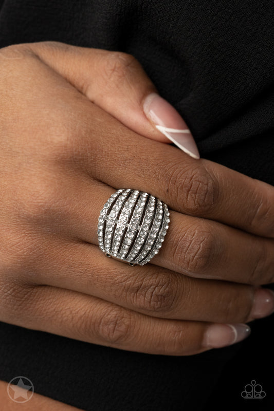 Blinding Brilliance - White Blockbuster Ring