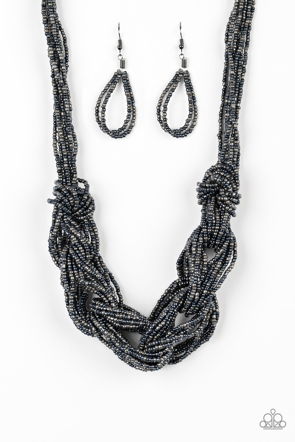 City Catwalk - Blue Seed Bead Necklace