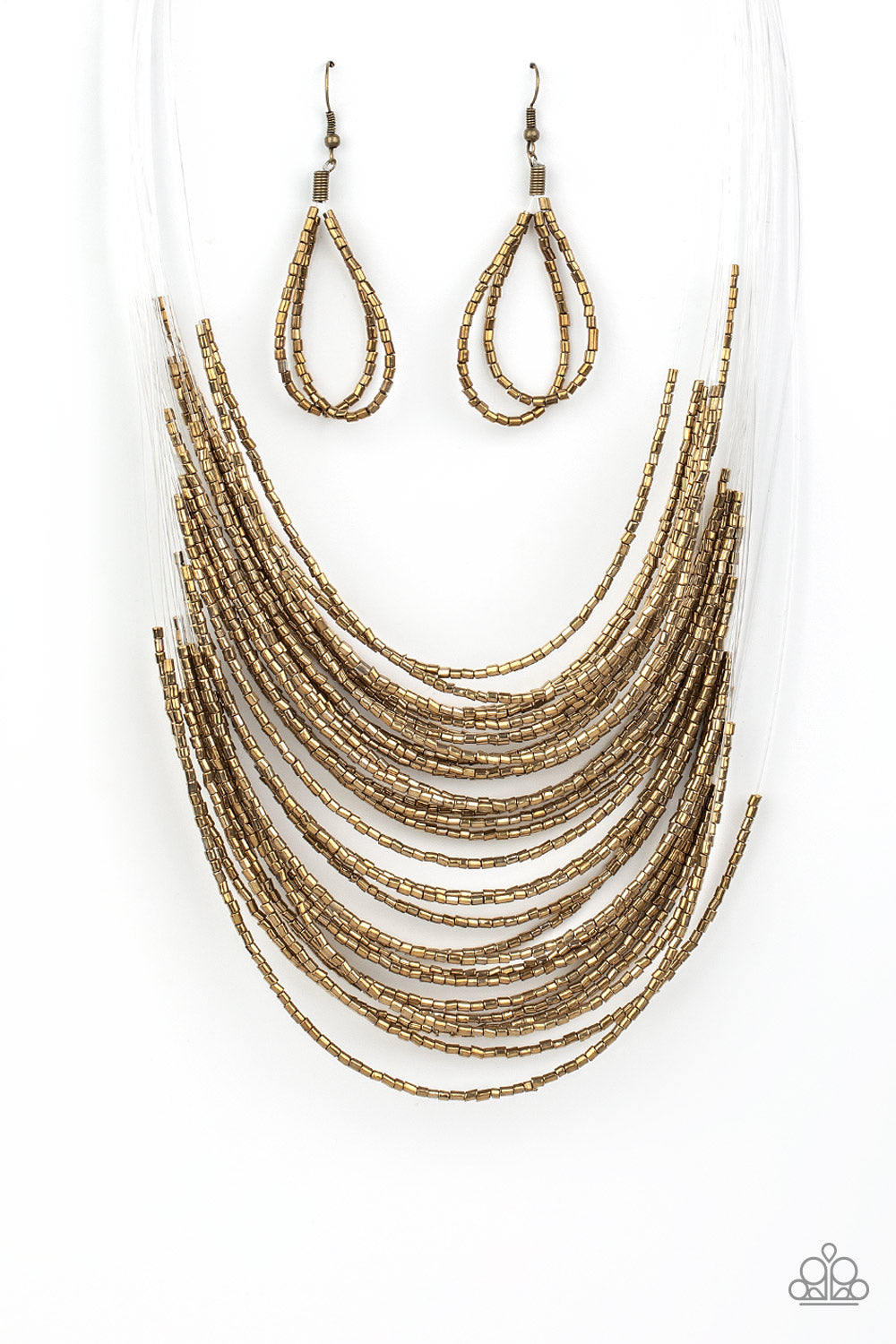 Catwalk Queen - Brass Seed Bead Necklace