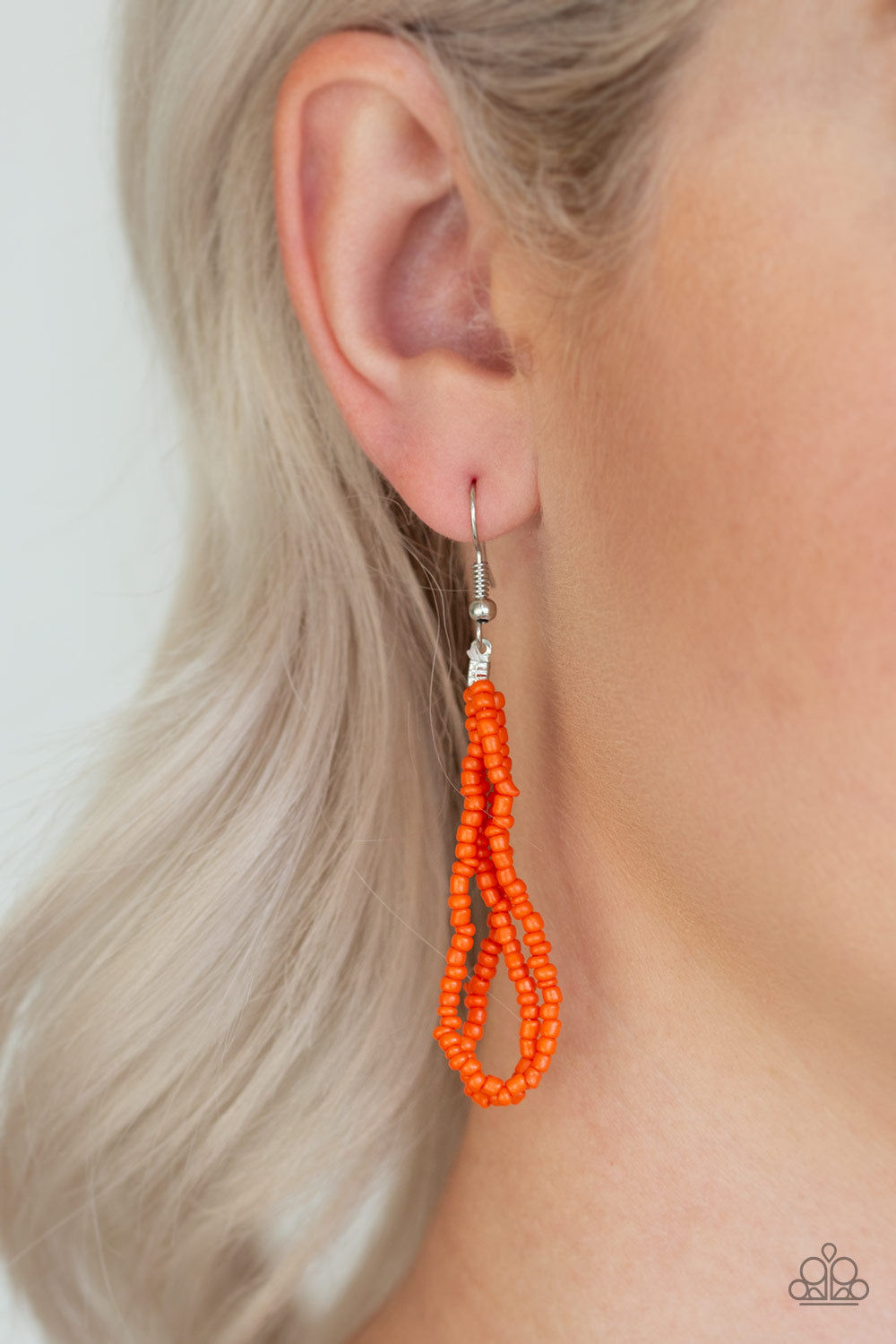 Let It BEAD - Orange Seed Bead Necklace