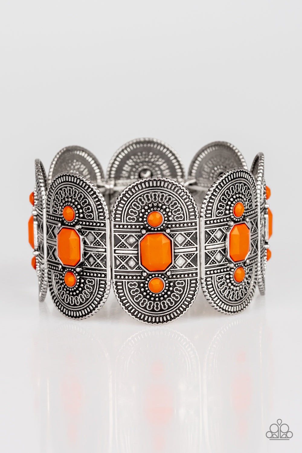 Turn Up The TROPICAL Heat - Orange Bracelet