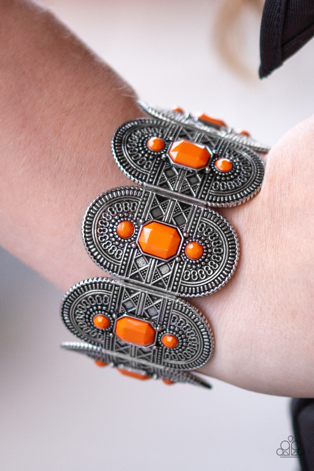 Turn Up The TROPICAL Heat - Orange Bracelet