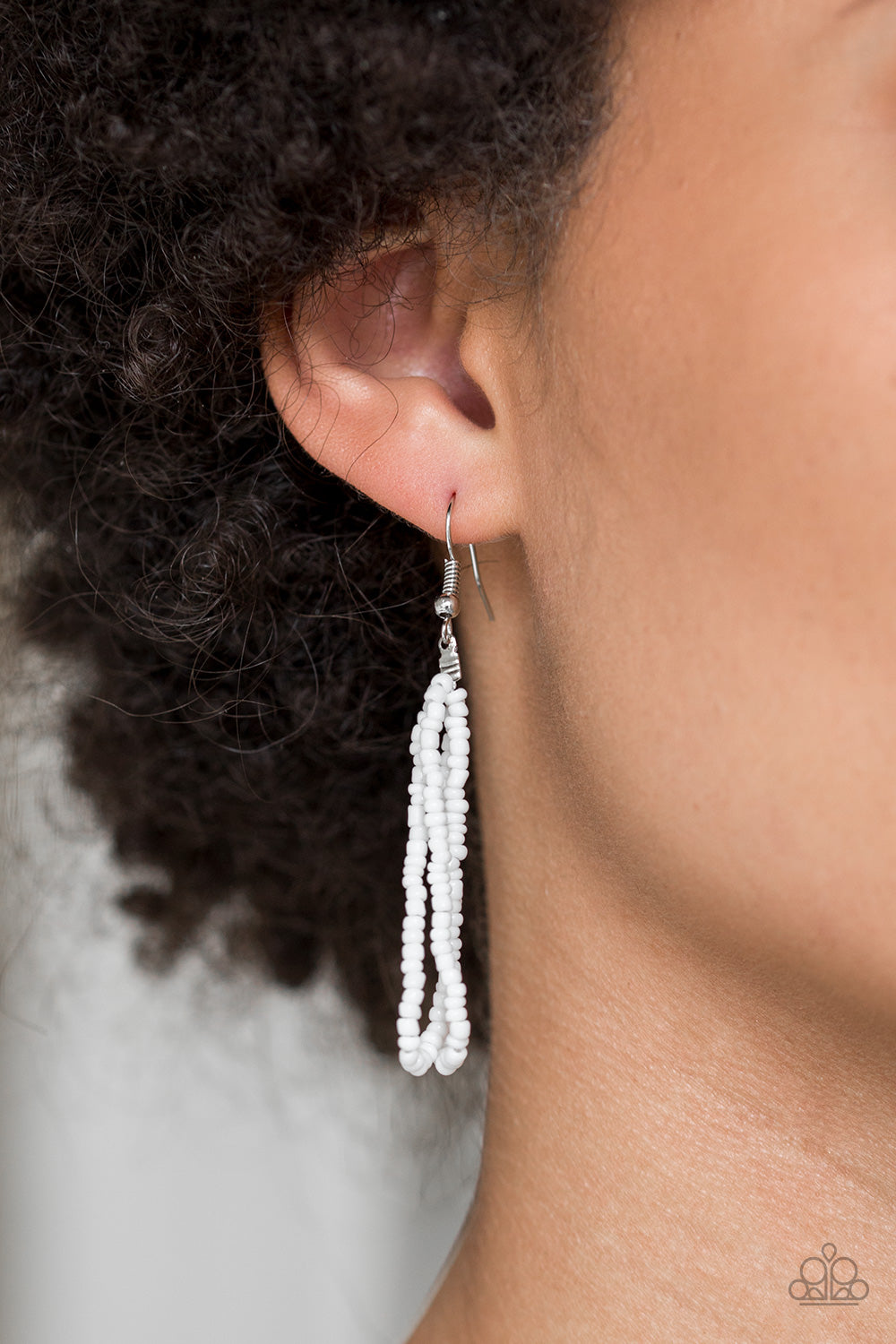 Let It BEAD - White Seed Bead Necklace