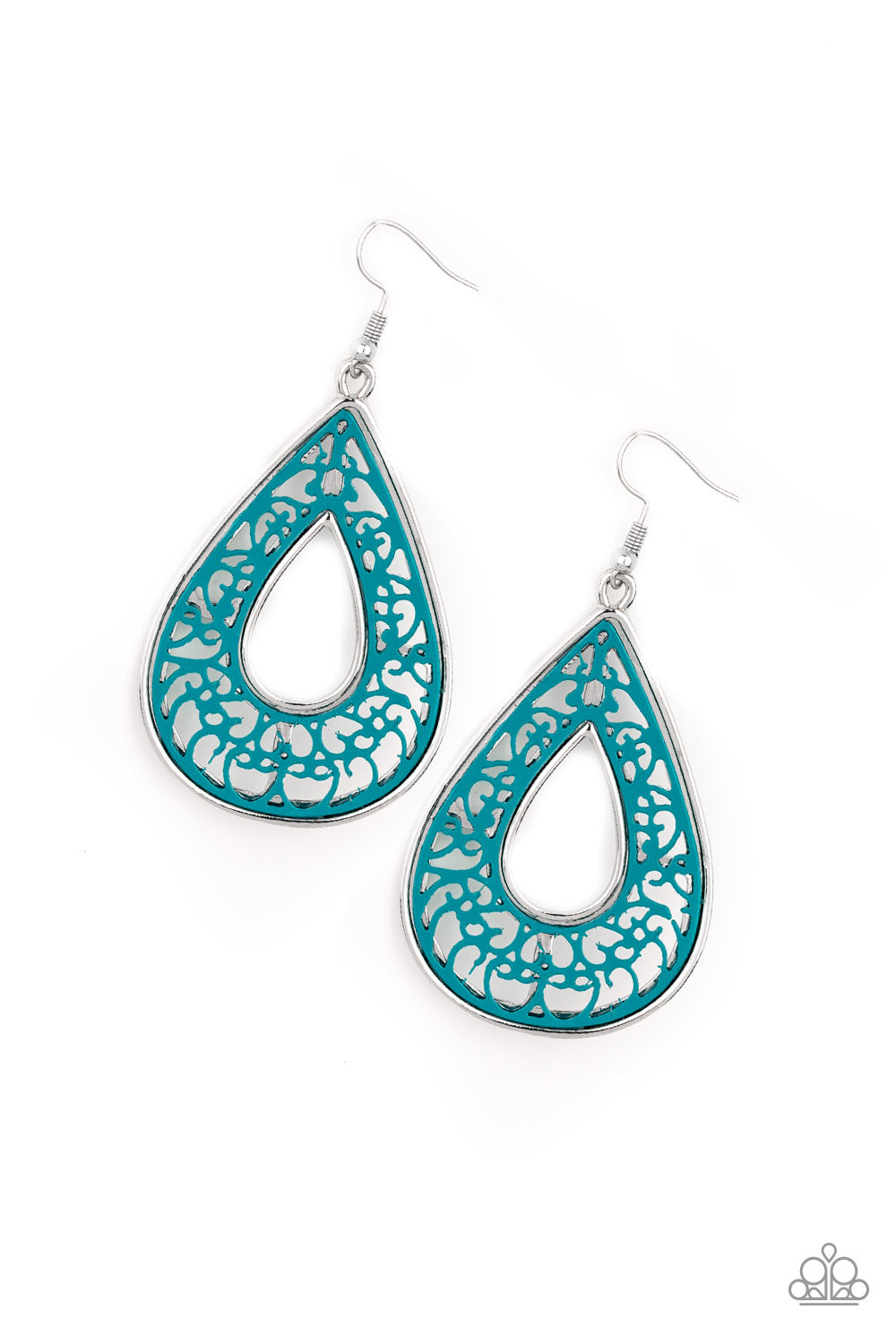 Drop Anchor - Blue Earring