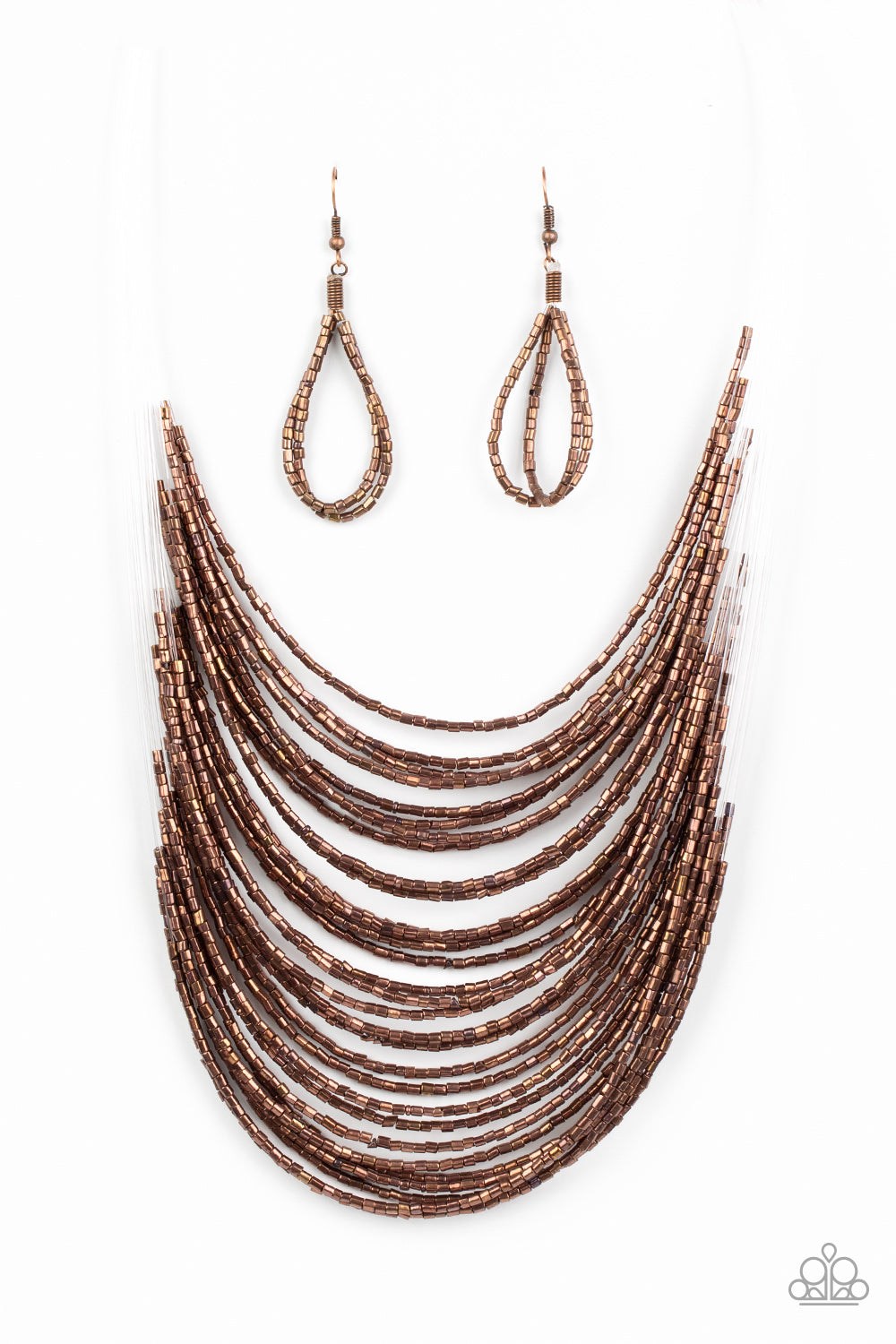 Catwalk Queen - Copper Seed Bead Necklace