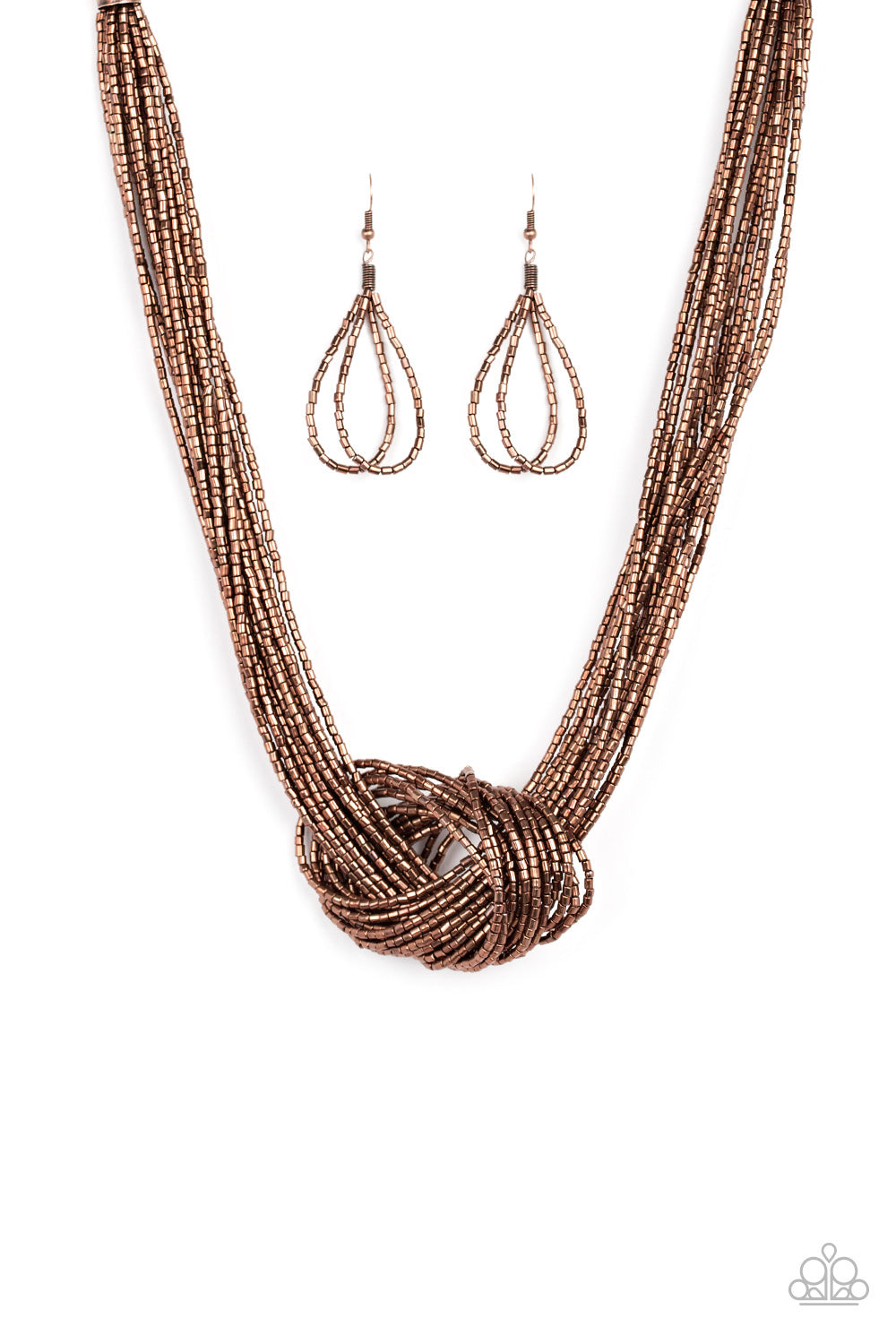 Knotted Knockout - Copper Seed Bead Necklace