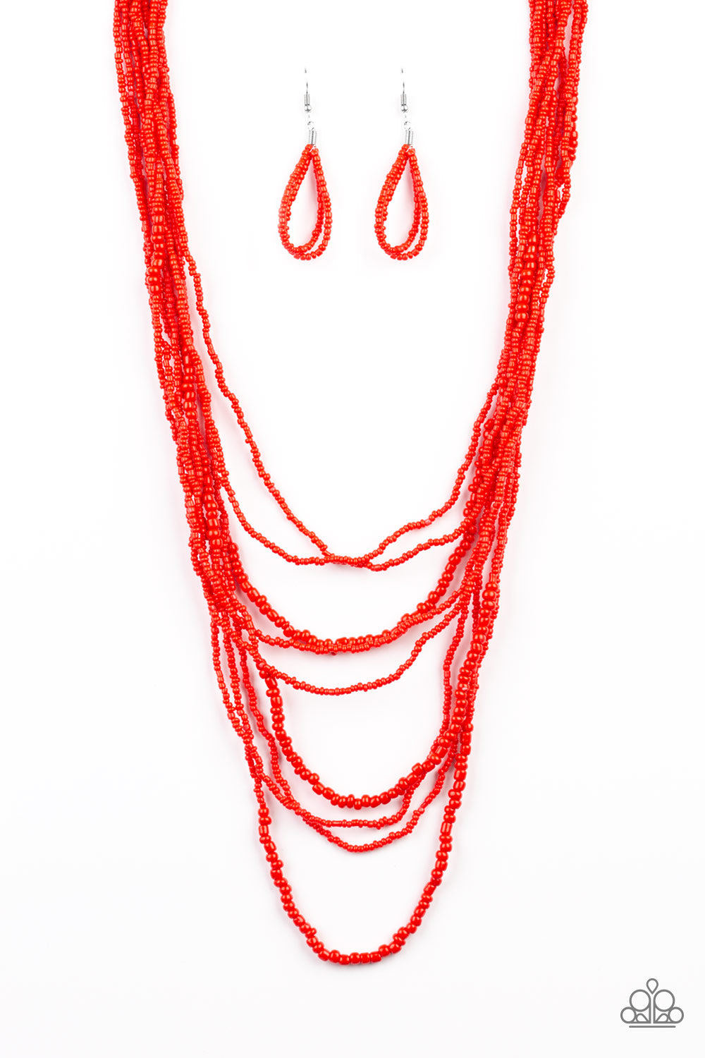 Totally Tonga - Red Seed Bead Necklace