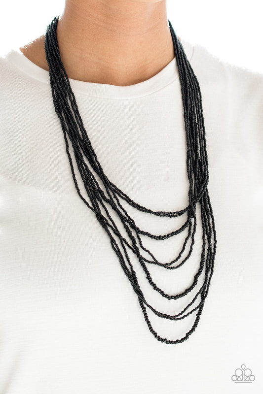 Totally Tonga - Black Seed Bead Necklace