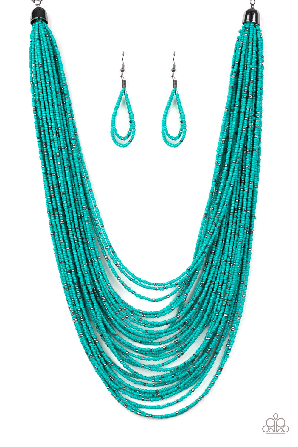 Rio Rainforest - Blue Seed Bead Necklace