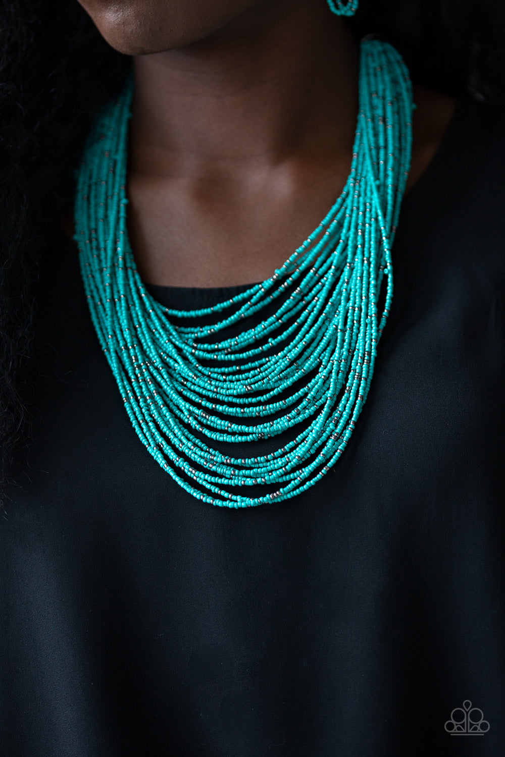 Rio Rainforest - Blue Seed Bead Necklace