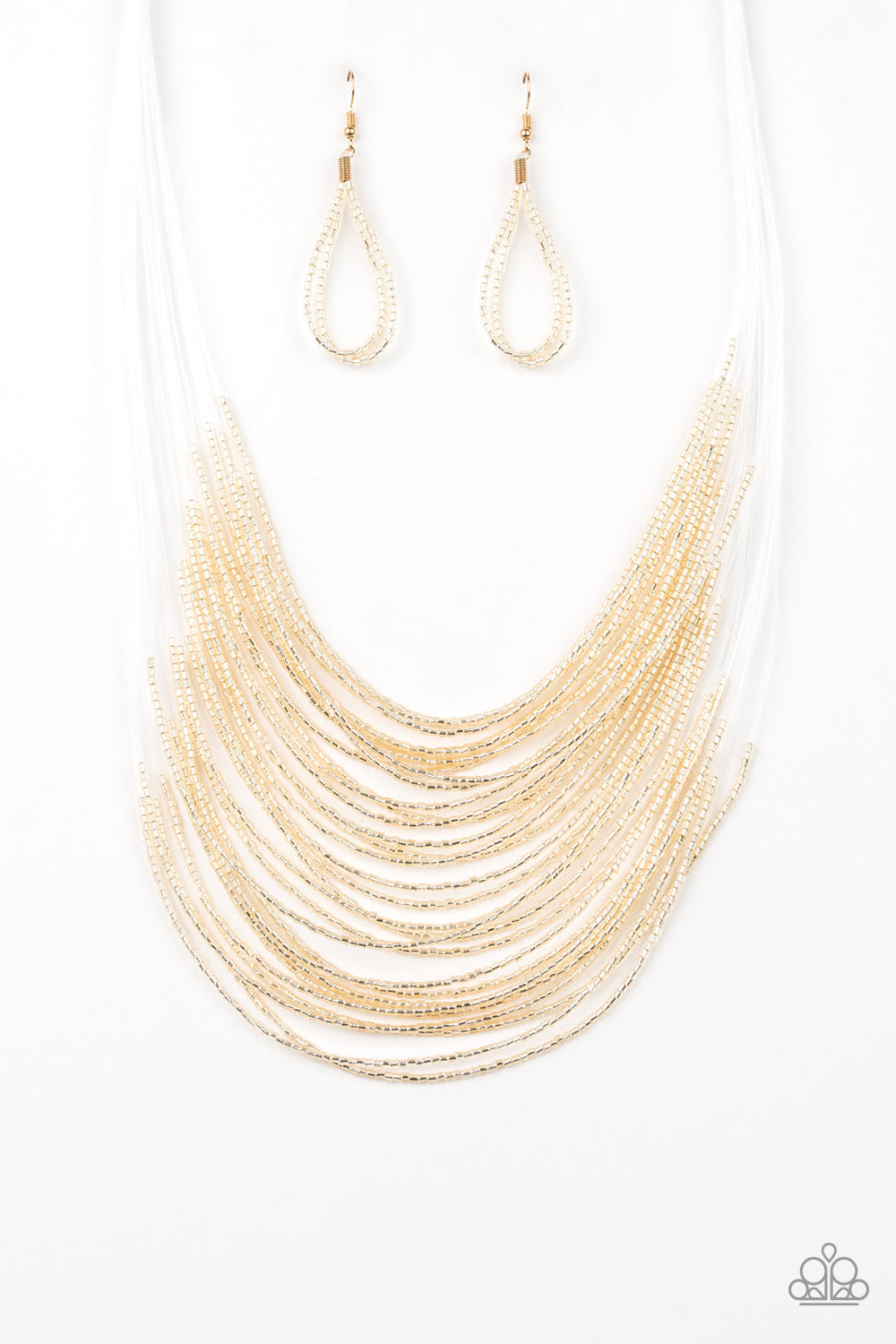 Catwalk Queen - Gold Seed Bead Necklace
