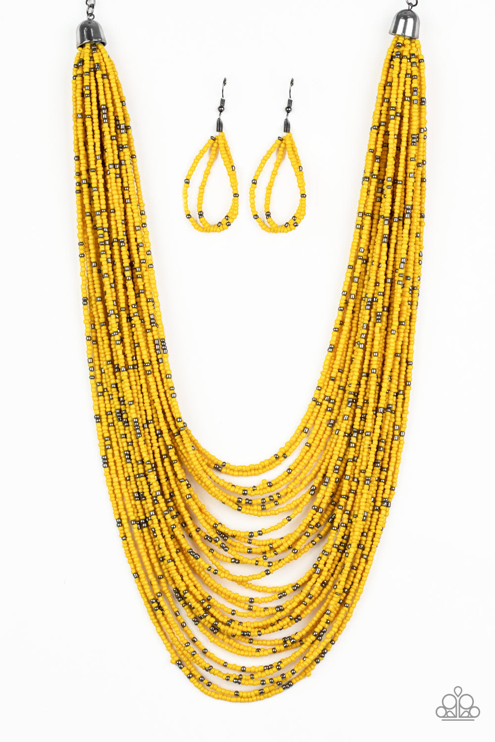 Rio Rainforest - Yellow Seed Bead Necklace