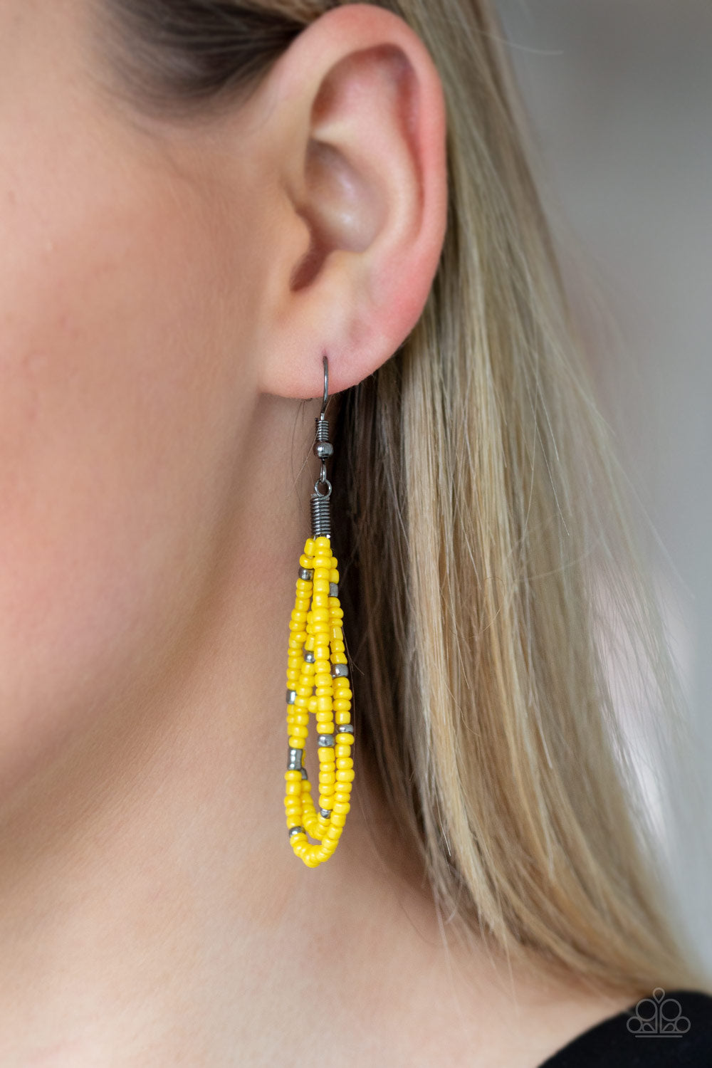 Rio Rainforest - Yellow Seed Bead Necklace