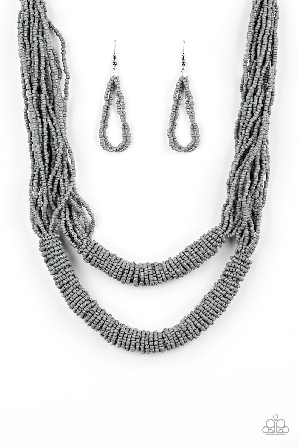 Right As RAINFOREST - Silver Seed Bead Necklace