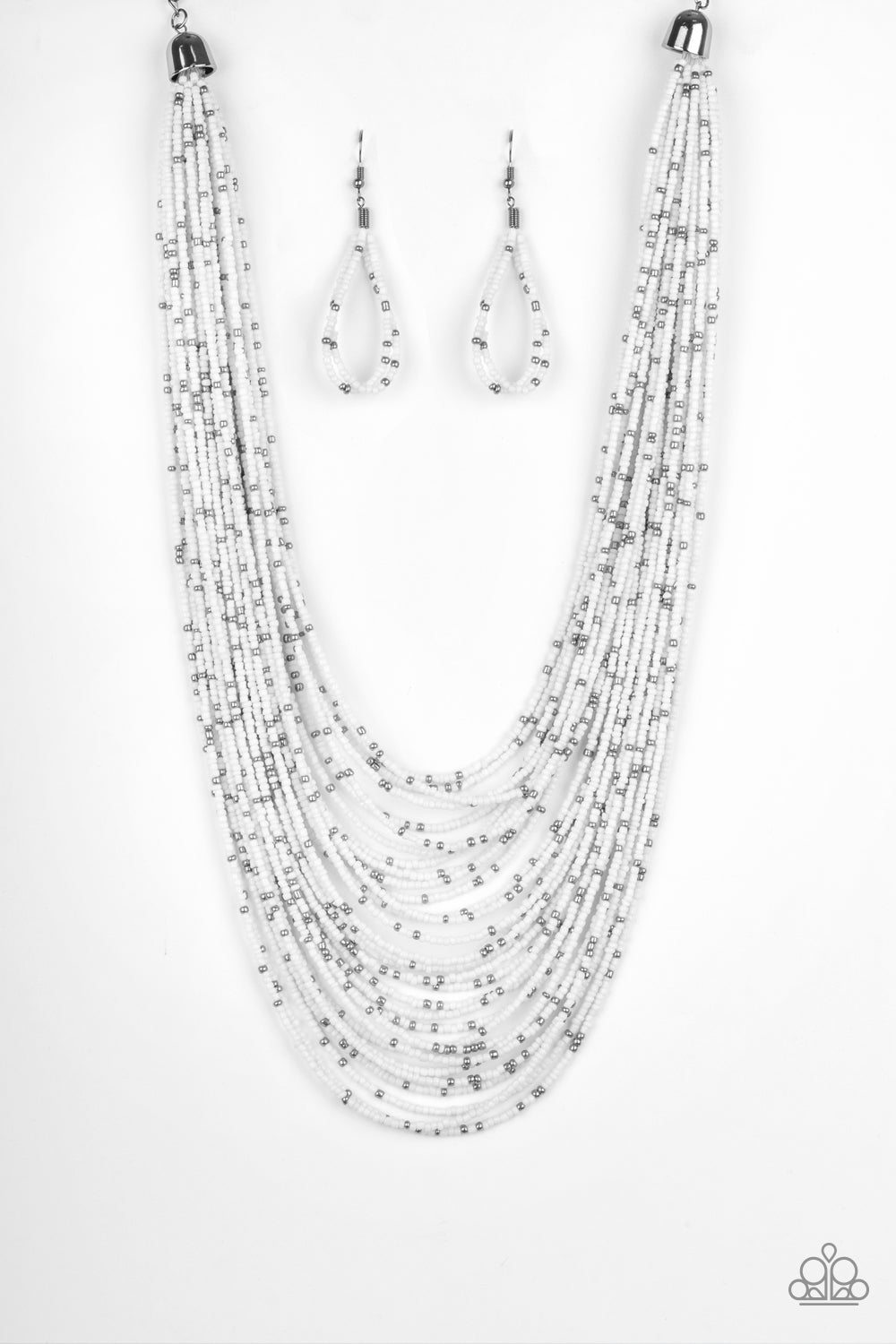 Rio Rainforest - White Seed Bead Necklace