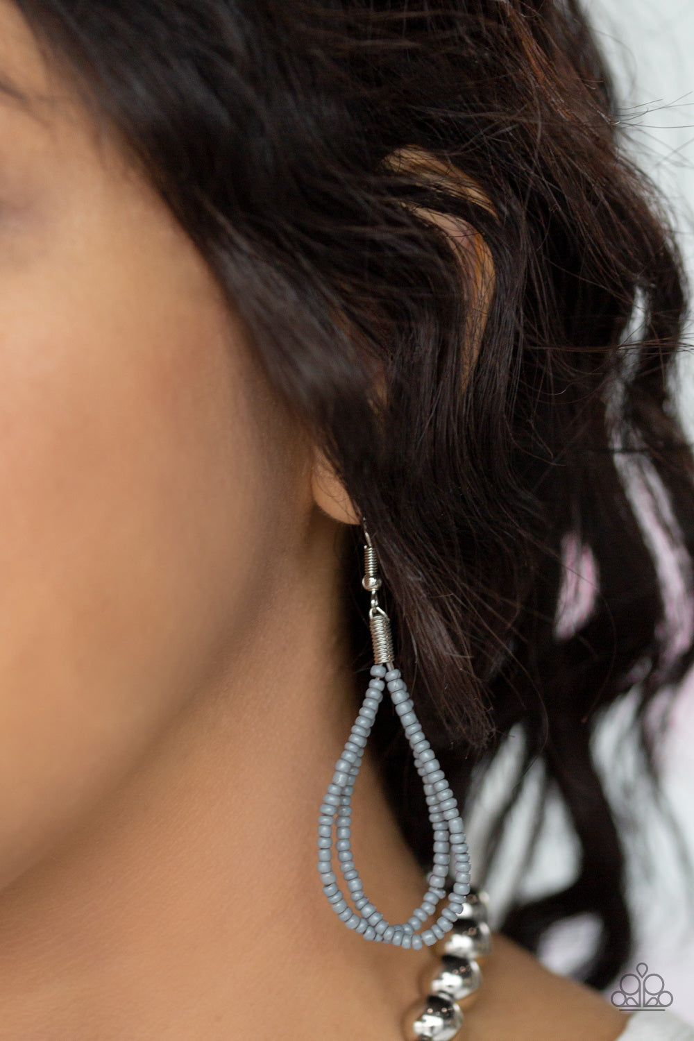 The Great Outback - Silver Seed Bead Necklace