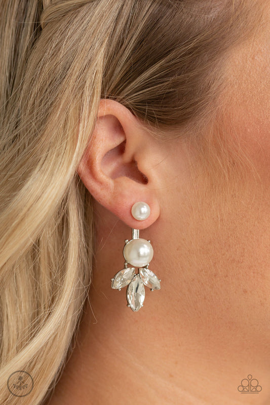 Extra Elite - White Ear Jacket Earring