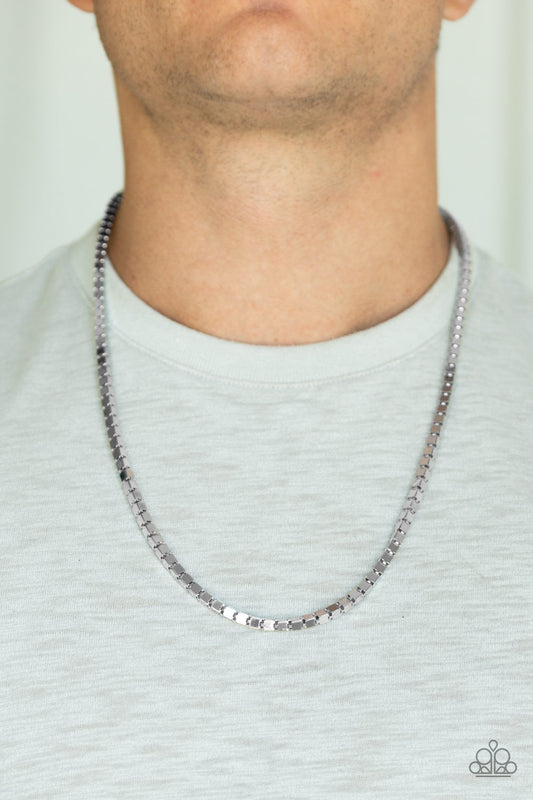 Boxed In - Silver Mens Necklace