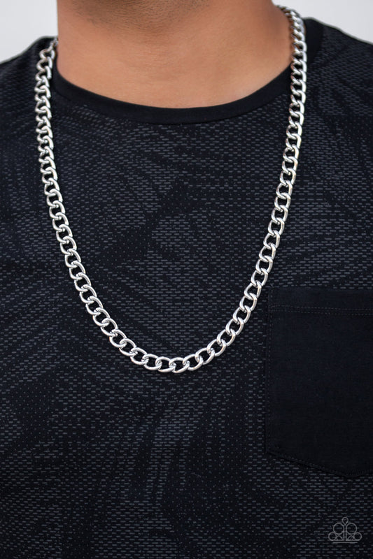 Full Court - Silver Mens Necklace