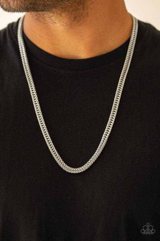Knockout King - Silver Mens Necklace